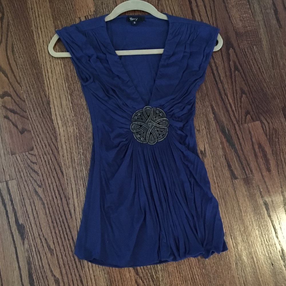 Sky Blue Medallion top